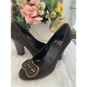 MOSCHINO CHEAP AND CHIC SUEDE BROWN PUMP SIZE 9(900